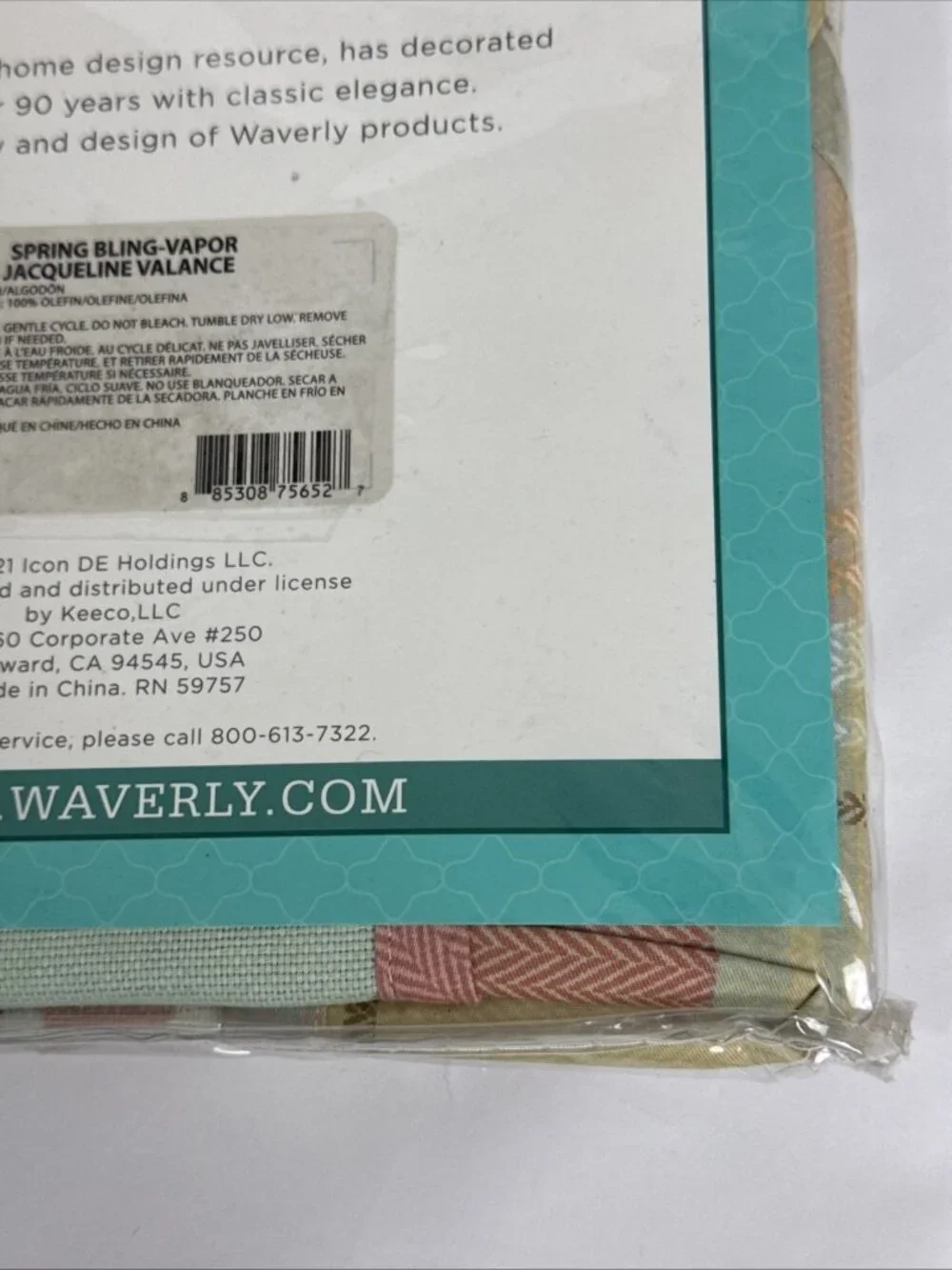 Waverly Jacqueline Valance 60x18 Spring Bling Vapor NEW Cotton floral cottage